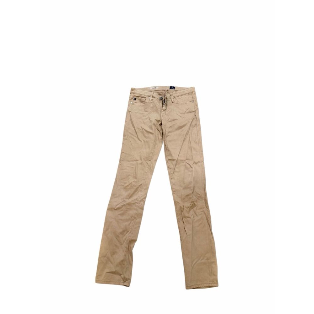 AG The Stilt Khaki Cigarette Leg Jeans 27R Made in USA Stretch Denim